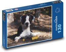 Roztomilý pes - mazlíček, venku Puzzle 130 dílků - 28,7 x 20 cm