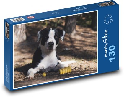 Roztomilý pes - mazlíček, venku - Puzzle 130 dílků, rozměr 28,7x20 cm