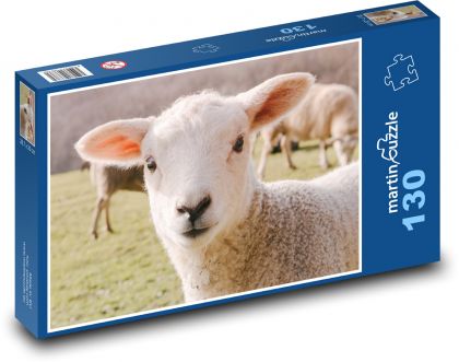 Ovce - hospodárske zvieratá, jahňa - Puzzle 130 dielikov, rozmer 28,7x20 cm 