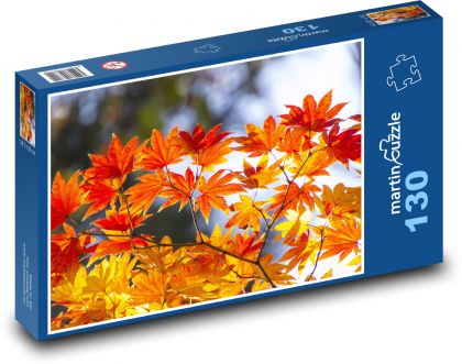 Javorové listy - podzim, strom - Puzzle 130 dílků, rozměr 28,7x20 cm
