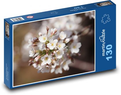 Cherry blossoms - sakura, cherries - Puzzle 130 pieces, size 28.7x20 cm 
