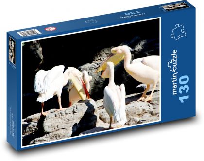 Pelikány - vtáctvo, zvieratá - Puzzle 130 dielikov, rozmer 28,7x20 cm 