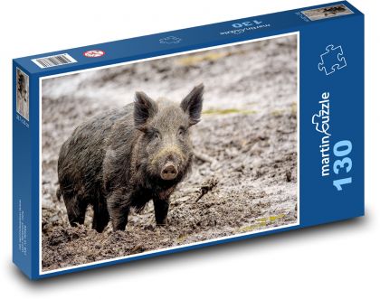 Wildschwein - Wildschwein, Wildschwein - Puzzle - 130 Teile
