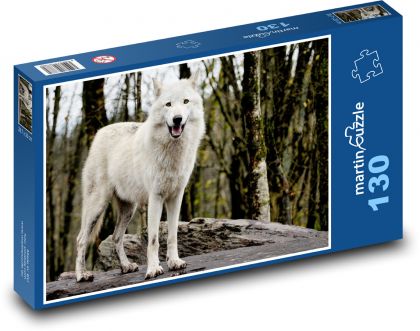 Vlk - les, zvíře - Puzzle 130 dílků, rozměr 28,7x20 cm