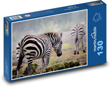 Zebra - divoká zvěř, savec - Puzzle 130 dílků, rozměr 28,7x20 cm