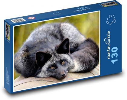 Silver fox - beast, beast - Puzzle 130 pieces, size 28.7x20 cm 