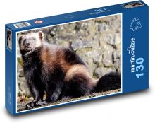 Wolverine - carnivore, animal Puzzle 130 pieces - 28.7 x 20 cm 