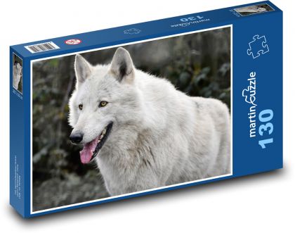 Vlk šedivý - šelma, vytie vlkov - Puzzle 130 dielikov, rozmer 28,7x20 cm 