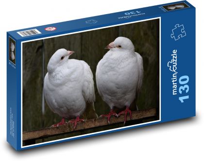 Holubice - ptáci, holubi - Puzzle 130 dílků, rozměr 28,7x20 cm