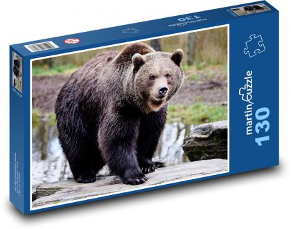 Braunbär - Jäger, Tier - Puzzle - 130 Teile