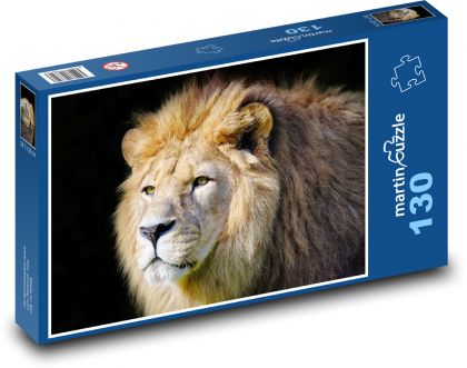 Lev - hříva, savec - puzzle 130 dílků
