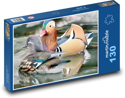 Mandarin duck - duck, bird - Puzzle 130 pieces, size 28.7x20 cm 
