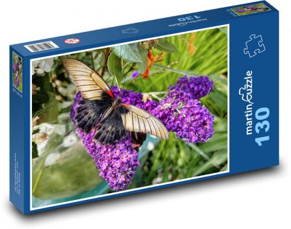 Butterfly - flower, insect - Puzzle 130 pieces, size 28.7x20 cm 