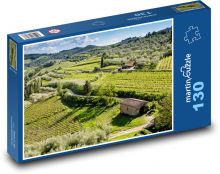 Toskania - Włochy, krajobraz Puzzle 130 elementów - 28,7x20 cm