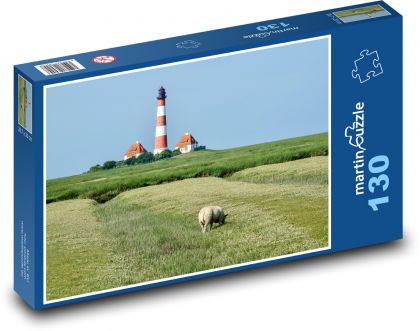 Maják - veža, krajina - Puzzle 130 dielikov, rozmer 28,7x20 cm 