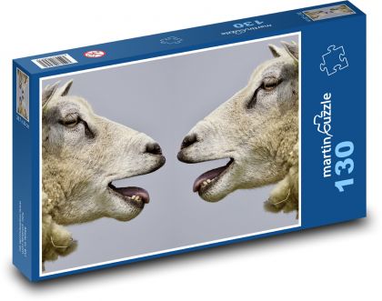 Ovce - mečet, zvířata - Puzzle 130 dílků, rozměr 28,7x20 cm