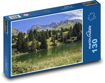 Schweizer Wälder - Bäume, See - Puzzle - 130 Teile