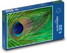 Pfauenfedern - Pfau, Vogel Puzzle 130 Teile - 28,7x20 cm