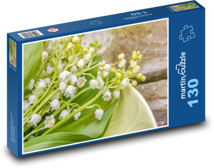 Lily of the valley - flower, flower - Puzzle 130 pieces, size 28.7x20 cm 