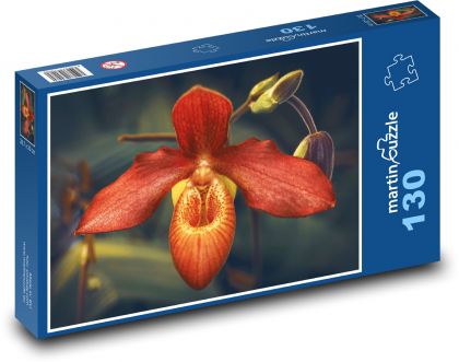 Tropikalna orchidea - kwiat, kwiat - Puzzle 130 elementów, rozmiar 28,7x20 cm