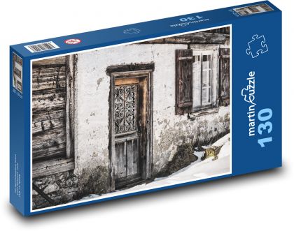 Country house - old, construction - Puzzle 130 pieces, size 28.7x20 cm 