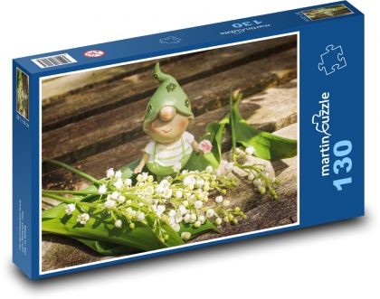 Lilia doliny - elf, dekoracja - Puzzle 130 elementów, rozmiar 28,7x20 cm