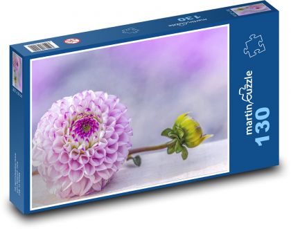 Jirina - lila Blume, Garten - Puzzle - 130 Teile