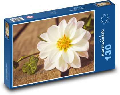 Jiřina - záhradný kvet, kvet - Puzzle 130 dielikov, rozmer 28,7x20 cm 