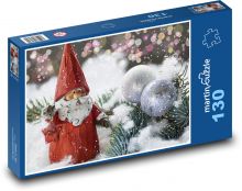 Santa Claus - Christmas time, decorations Puzzle 130 pieces - 28.7 x 20 cm 