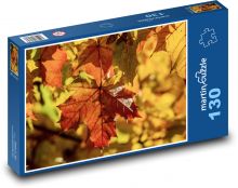 Javor - barevné listy, podzim Puzzle 130 dílků - 28,7 x 20 cm