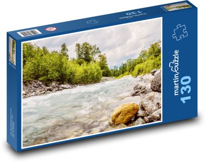 Watercourse - landscape, river - Puzzle 130 pieces, size 28.7x20 cm 