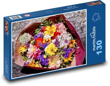 Blumenstrauß - Blumen, Sommer - Puzzle - 130 Teile