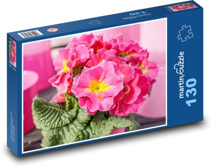 Różowa papuga - kwiat, wiosna - Puzzle 130 elementów, rozmiar 28,7x20 cm