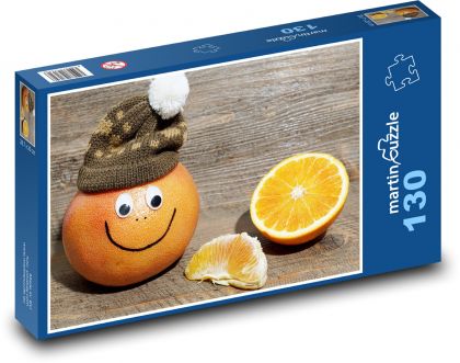 Grapefruit - pomeranč, ovoce - Puzzle 130 dílků, rozměr 28,7x20 cm