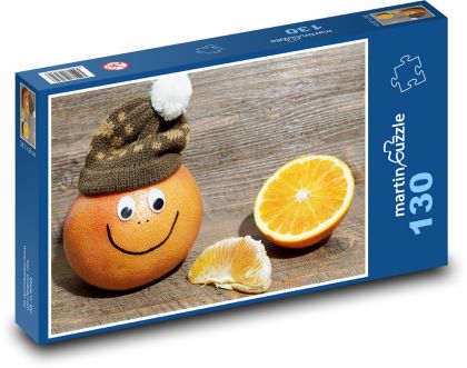 Grapefruit - orange, fruit - Puzzle 130 pieces, size 28.7x20 cm 