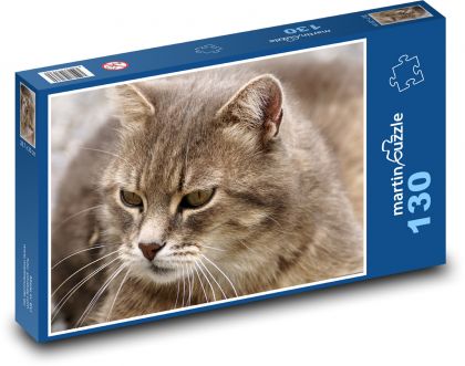 Mačka - domáce zviera - Puzzle 130 dielikov, rozmer 28,7x20 cm 