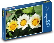 Yellow gazania - Sommerblume, Garten Puzzle 130 Teile - 28,7x20 cm