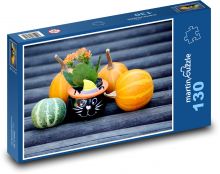 Dynia - dekoracja, jesień Puzzle 130 elementów - 28,7x20 cm