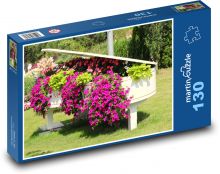Petunia - klavír, dekorácie Puzzle 130 dielikov - 28,7 x 20 cm