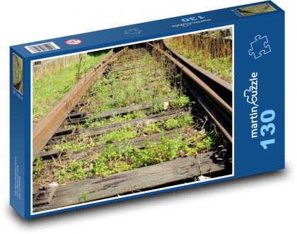Železniční trať - kolejnice, železnice - Puzzle 130 dílků, rozměr 28,7x20 cm