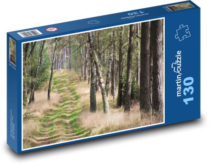 Lesní cesta - stezka, stromy - Puzzle 130 dílků, rozměr 28,7x20 cm