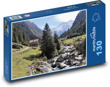 Výhled do dálky - hory, řeka Puzzle 130 dílků - 28,7 x 20 cm