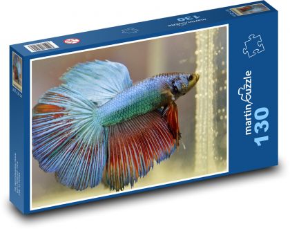 Betta - ryby, akvárium - Puzzle 130 dielikov, rozmer 28,7x20 cm 