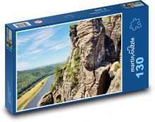 Skały piaskowcowe - Łaba, Niemcy Puzzle 130 elementów - 28,7x20 cm