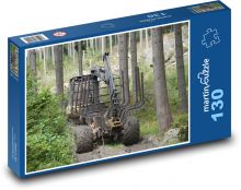 Les - stroj, příroda Puzzle 130 dílků - 28,7 x 20 cm