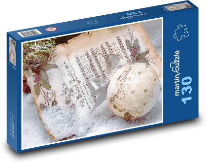 Vánoční motiv - vánoce, Tichá noc - puzzle 130 dílků