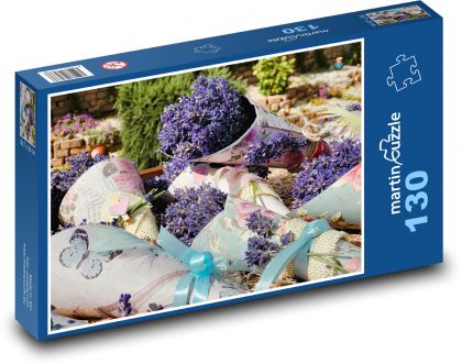 Lavender - flowers, bouquet - Puzzle 130 pieces, size 28.7x20 cm 