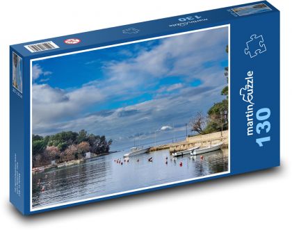 Pobrežná krajina - lode, jachty - Puzzle 130 dielikov, rozmer 28,7x20 cm 