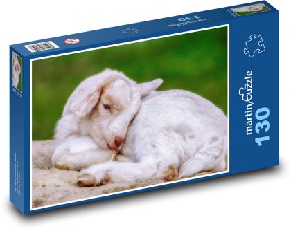 Goat - lamb, cub - Puzzle 130 pieces, size 28.7x20 cm 