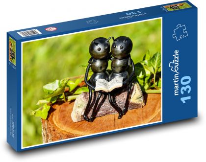 Mrówki - dzieło sztuki, pniak - Puzzle 130 elementów, rozmiar 28,7x20 cm